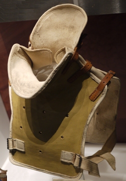 Antique back brace on display